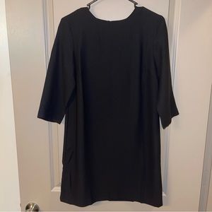 Banana Republic Long Sleeve Mini Shift Dress - Black